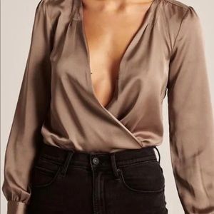 NWT Abercrombie satin bodysuit